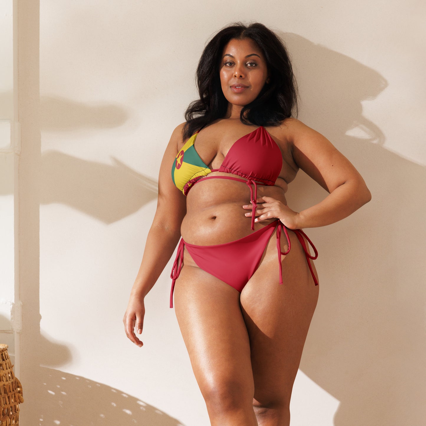 Grenada All-over print recycled string bikini