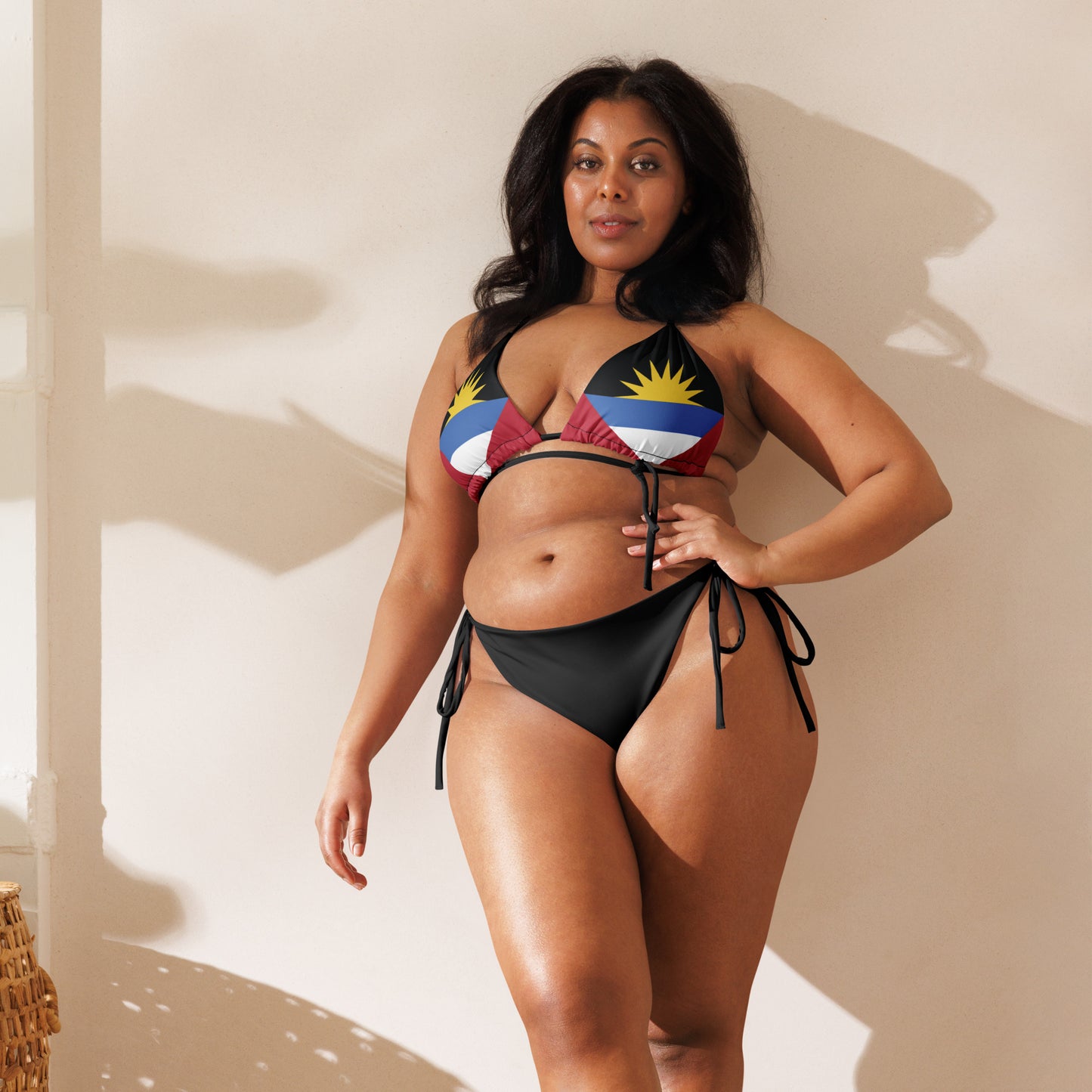 Antigua & Barbuda All-over print recycled string bikini