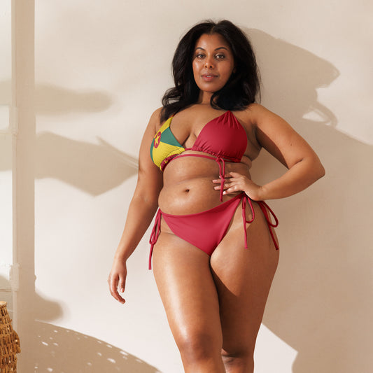Grenada All-over print recycled string bikini