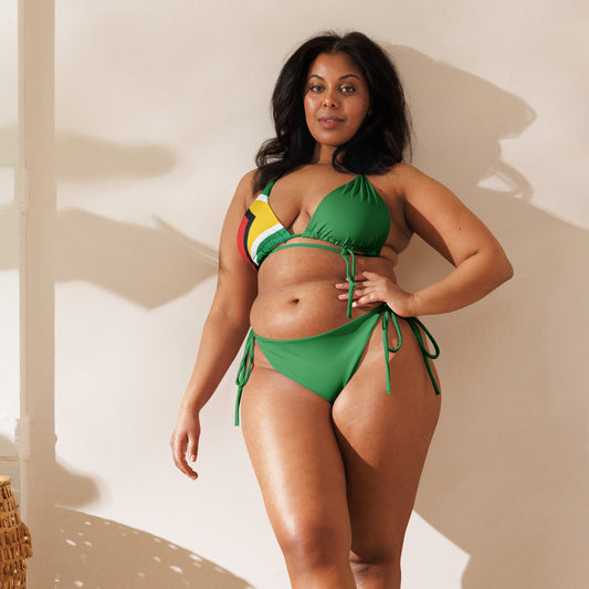 Guyana All-over print recycled string bikini