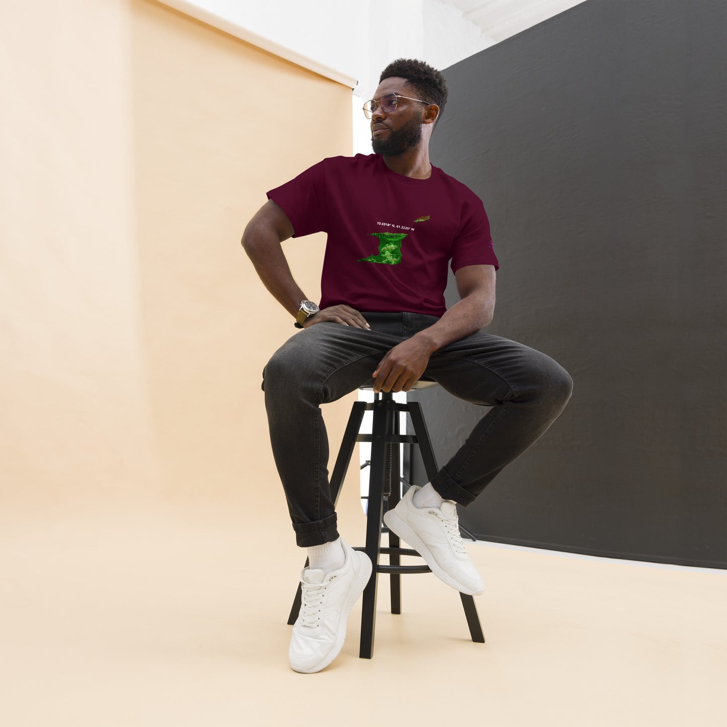 Trini Map Coordinates classic tee